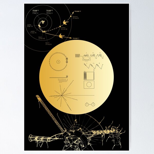 Voyager 1 Golden Record Poster RB0901 product Offical galaxy Merch