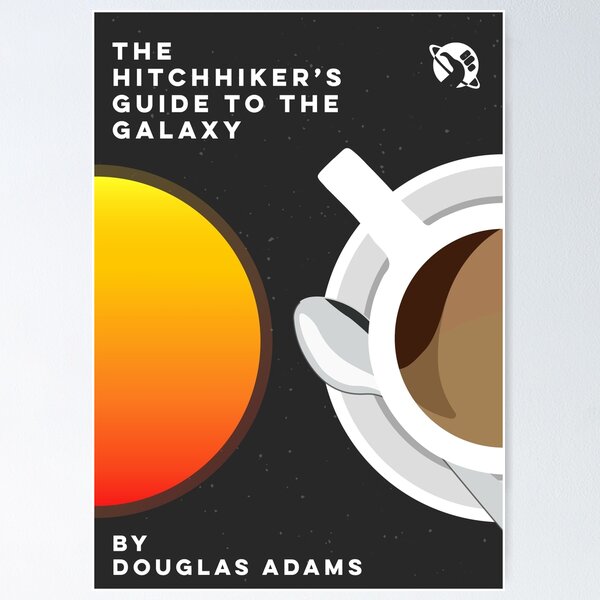 Hitchhikers Guide to the Galaxy Minimalist Poster  Poster RB0901 product Offical galaxy Merch