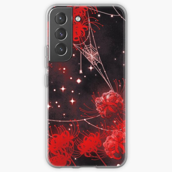 Galaxy Red Spider Lilies and Webs Samsung Galaxy Soft Case RB0901 product Offical galaxy Merch