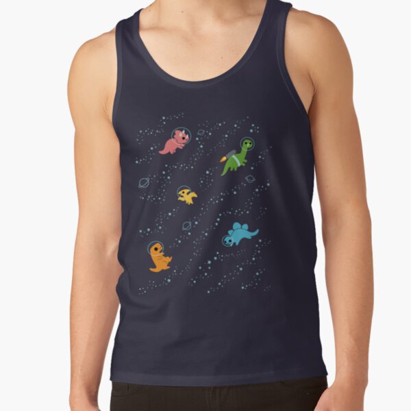 Dinosaurs In Space Pattern Tank Top RB0901 product Offical galaxy Merch